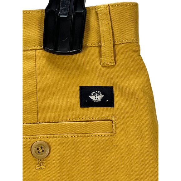 Dockers Men's Icon Tapered Fit Yellow Pants Hemp Blend 33x32 Comfort Vibrant NWT - Picture 6 of 14